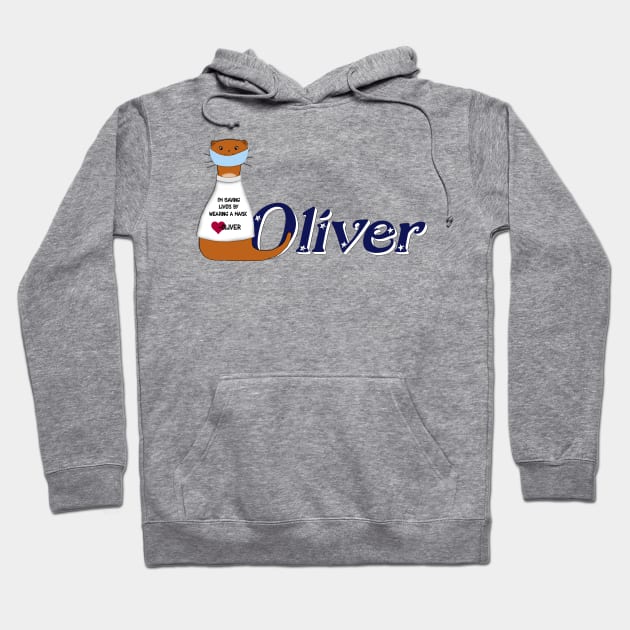 Oliver the Otter Wears a Mask Hoodie by ButterflyInTheAttic